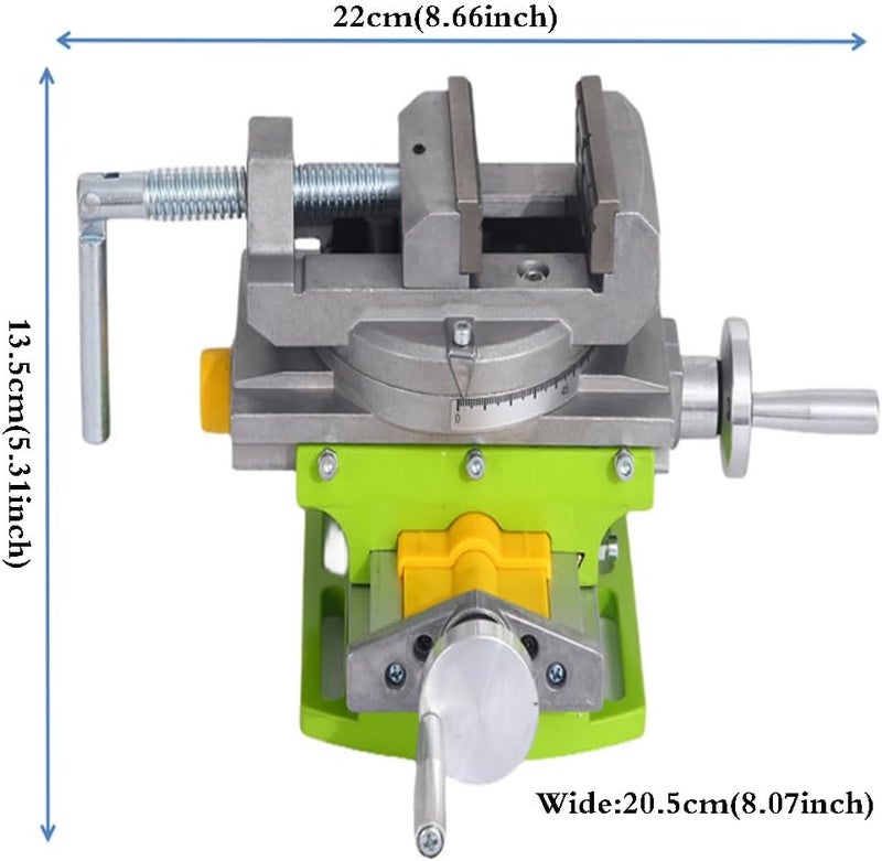 BACHIN Rotary Table 90 ° 3" Cross Slide Drill Press Vise Horizontal Precision Milling Drilling Machine Vernier Reading Milling Drilling Boring - Image 3